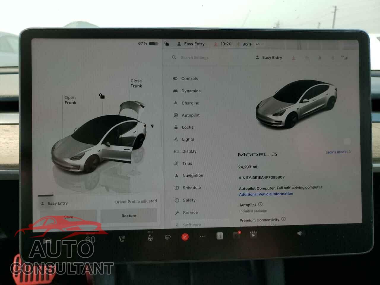 TESLA MODEL 3 2023 - 5YJ3E1EA4PF385807
