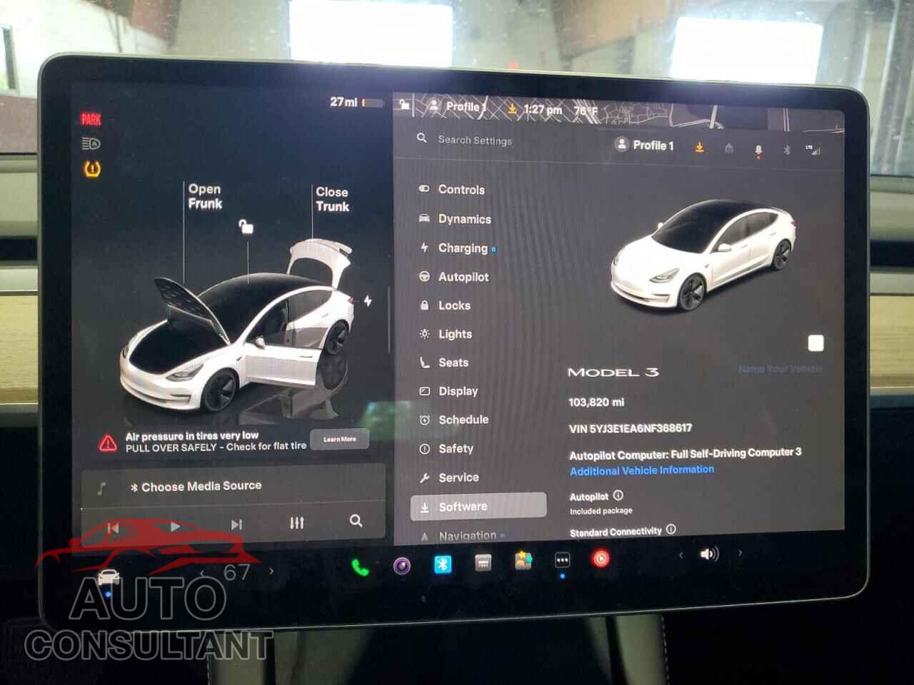 TESLA MODEL 3 2022 - 5YJ3E1EA6NF368617