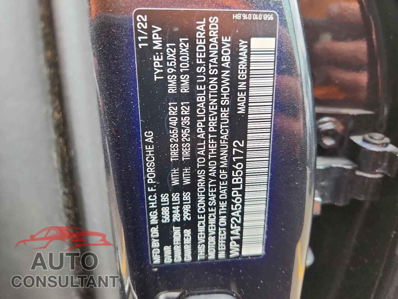 PORSCHE MACAN 2023 - WP1AF2A56PLB56172