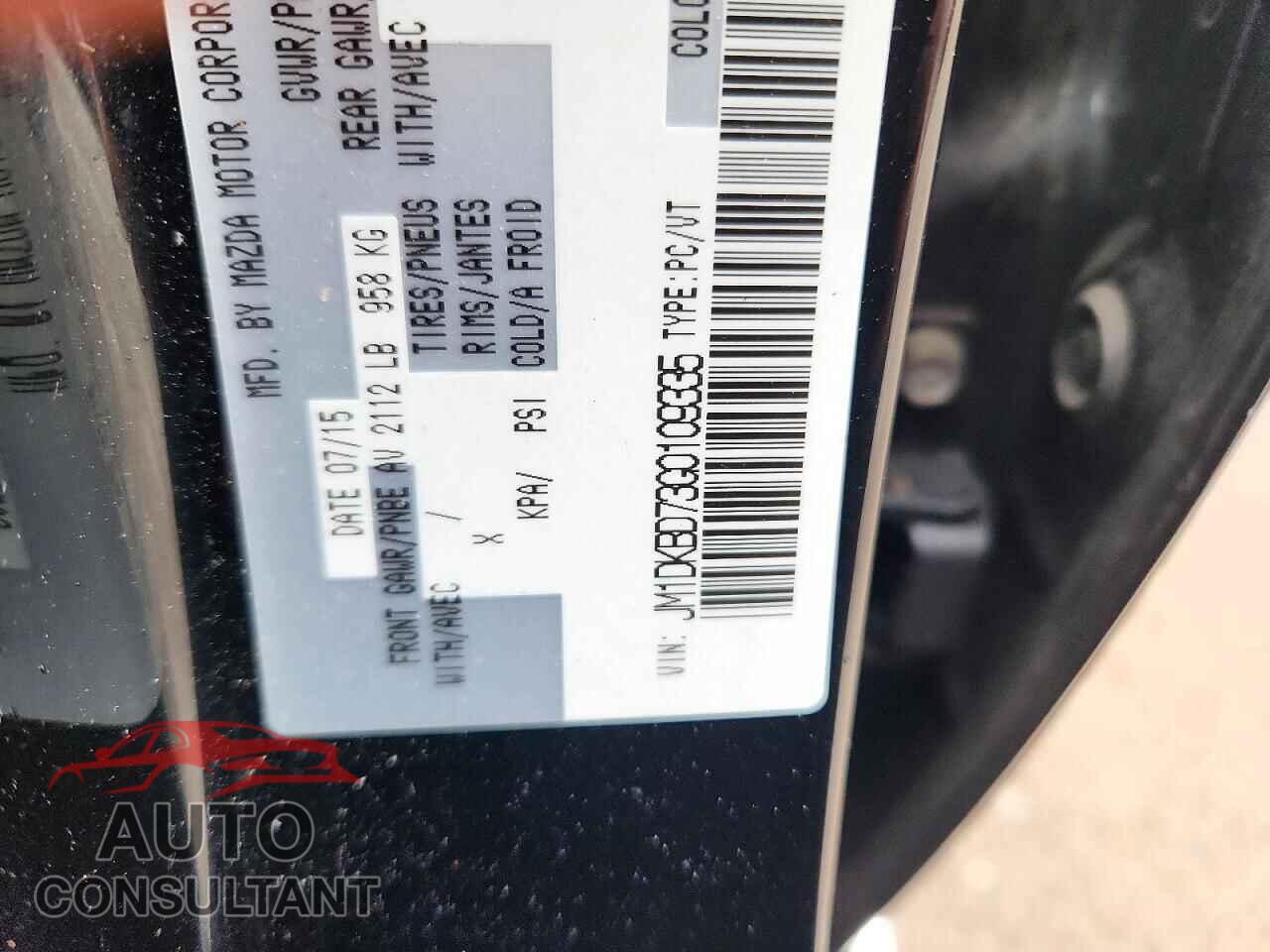 MAZDA CX-3 2016 - JM1DKBD73G0109335