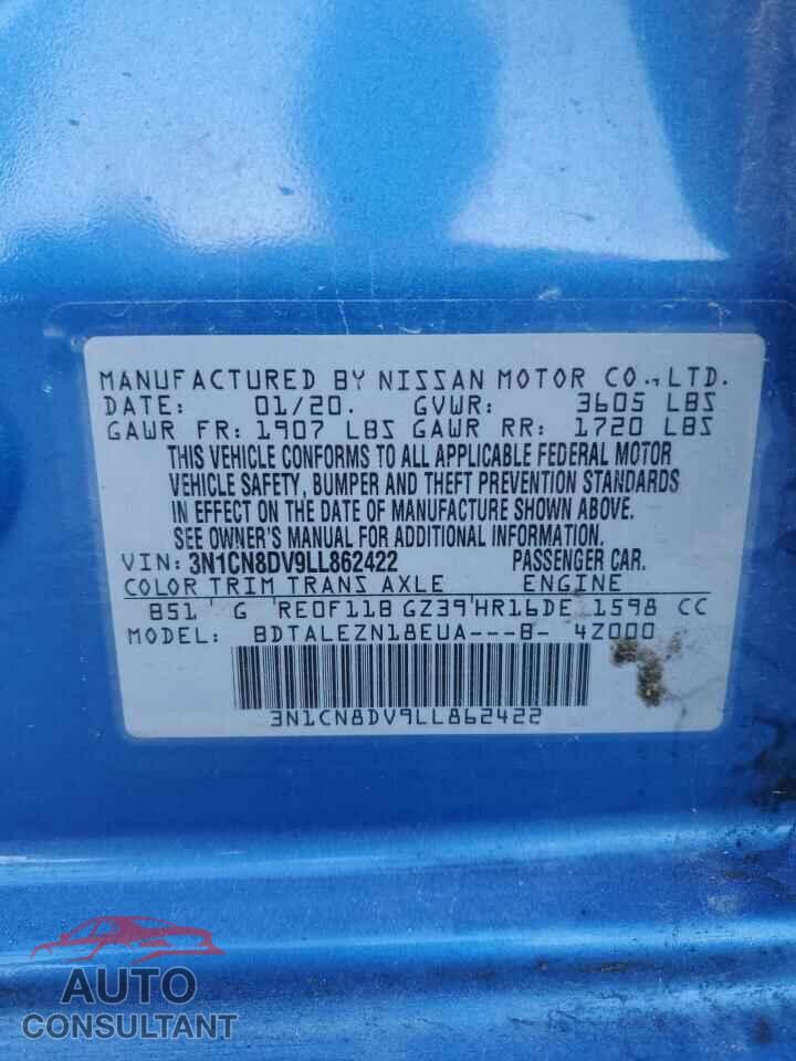 NISSAN VERSA 2020 - 3N1CN8DV9LL862422