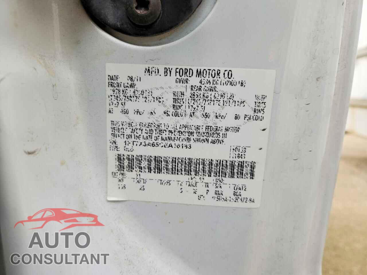 FORD F350 2012 - 1FT7X3A65CEA16183