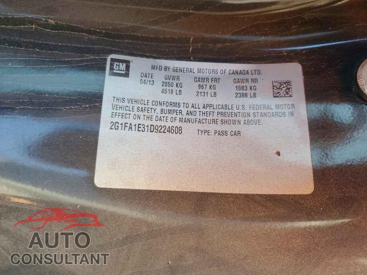 CHEVROLET CAMARO 2013 - 2G1FA1E31D9224608