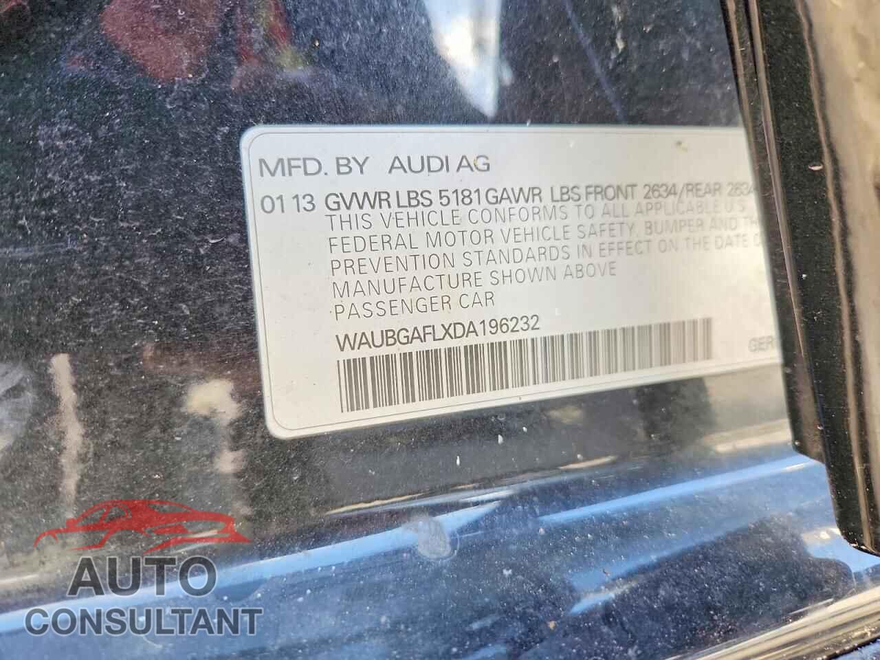 AUDI S4/RS4 2013 - WAUBGAFLXDA196232