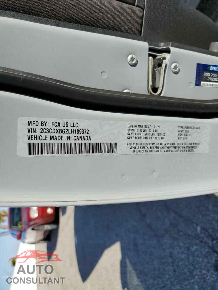 DODGE CHARGER 2020 - 2C3CDXBG2LH189372