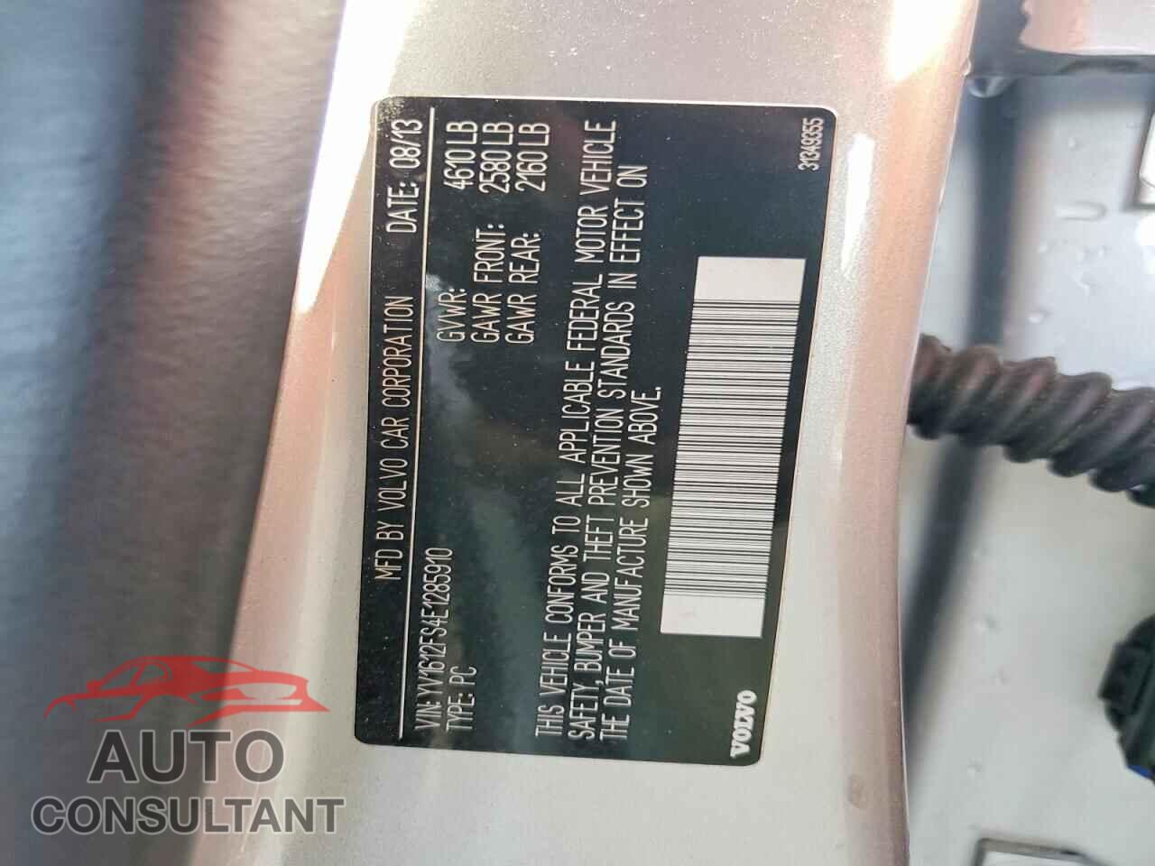 VOLVO S60 2014 - YV1612FS4E1285910