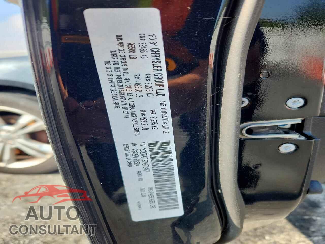 DODGE CHARGER 2012 - 2C3CDXDT9CH272467