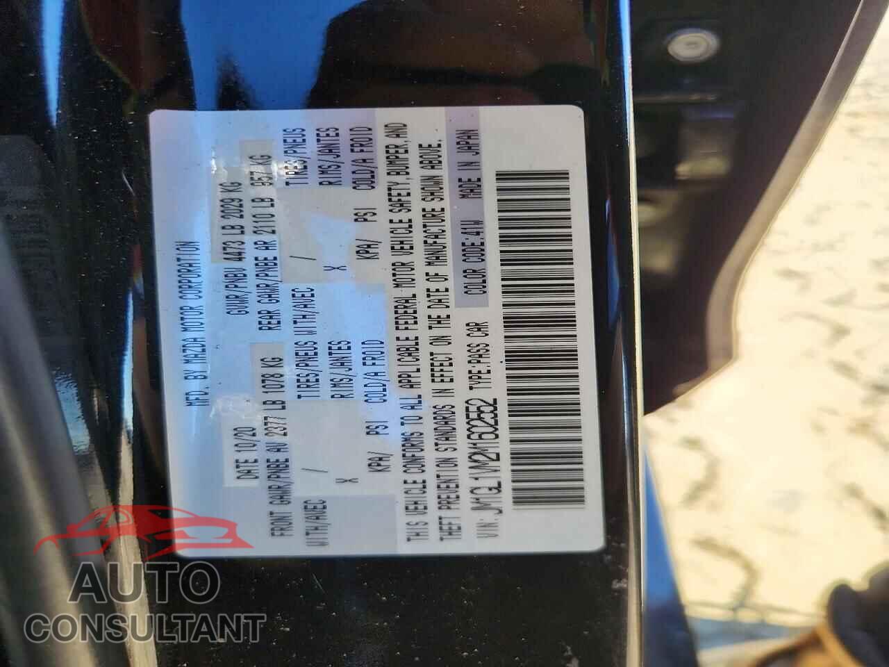 MAZDA 6 2021 - JM1GL1VM2M1602552