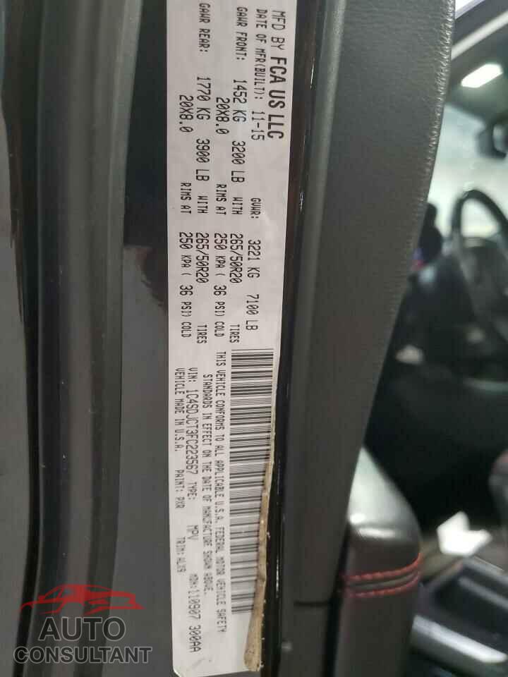 DODGE DURANGO 2015 - 1C4SDJCT3FC223567
