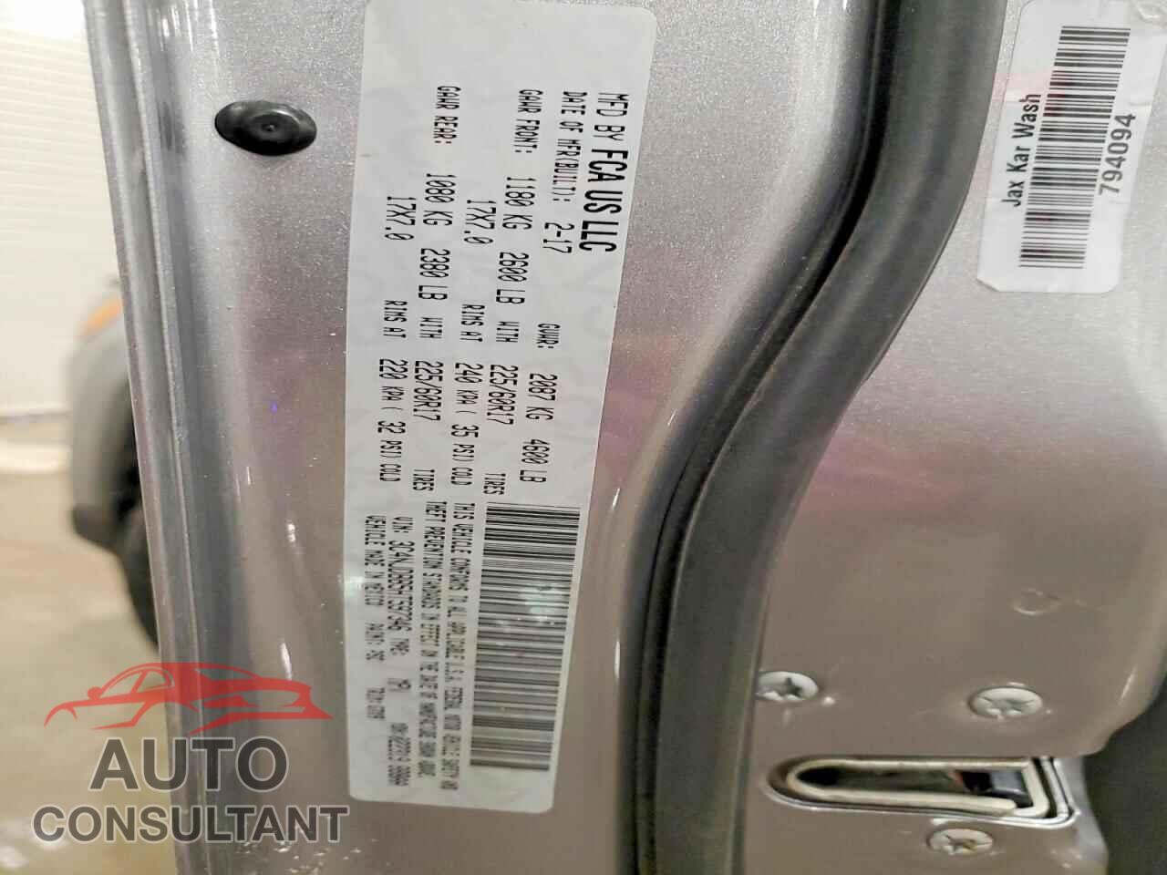 JEEP COMPASS 2017 - 3C4NJDBB5HT597346