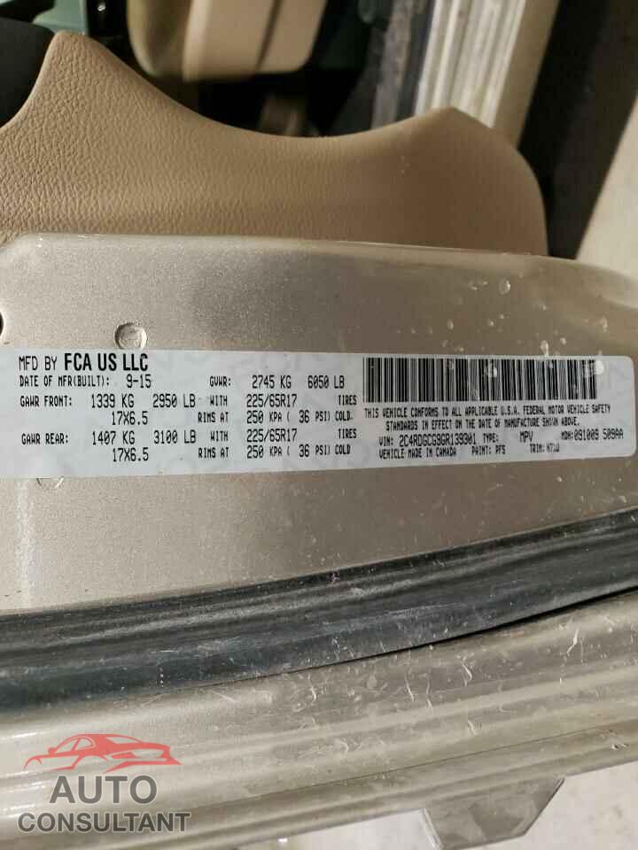 DODGE CARAVAN 2016 - 2C4RDGCG9GR139301
