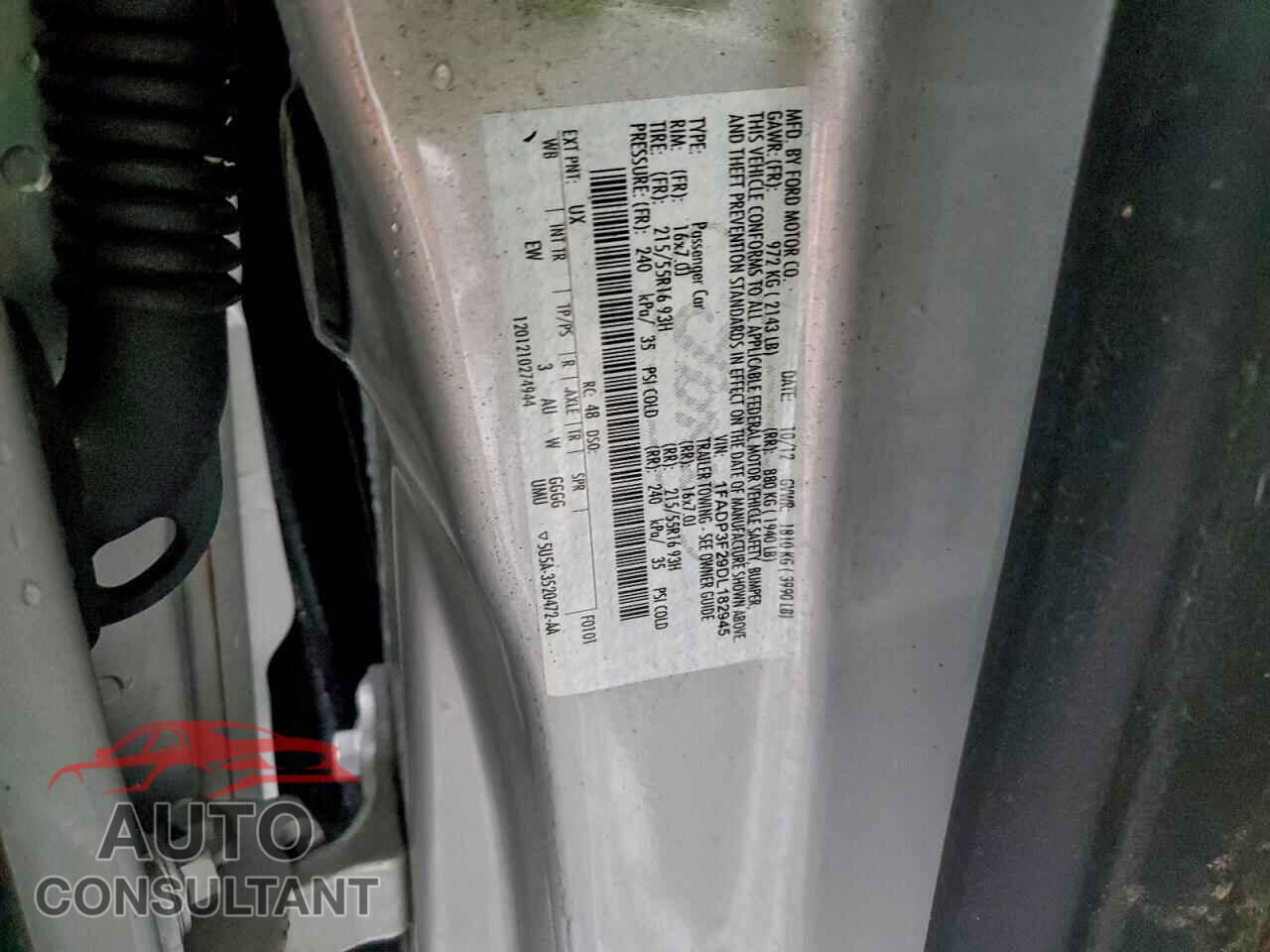 FORD FOCUS 2013 - 1FADP3F29DL182945