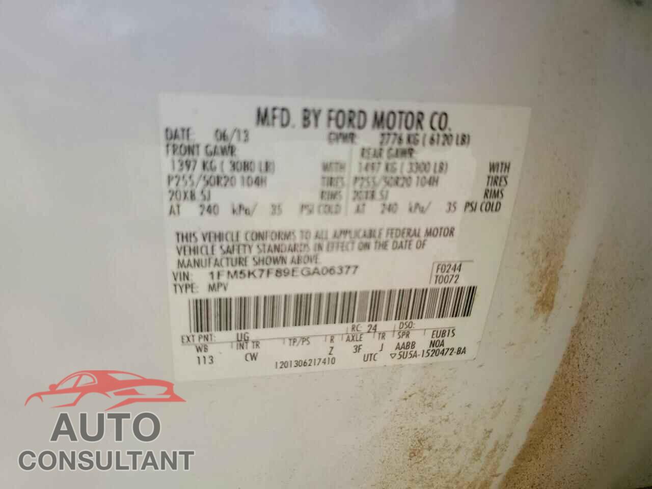 FORD EXPLORER 2014 - 1FM5K7F89EGA06377