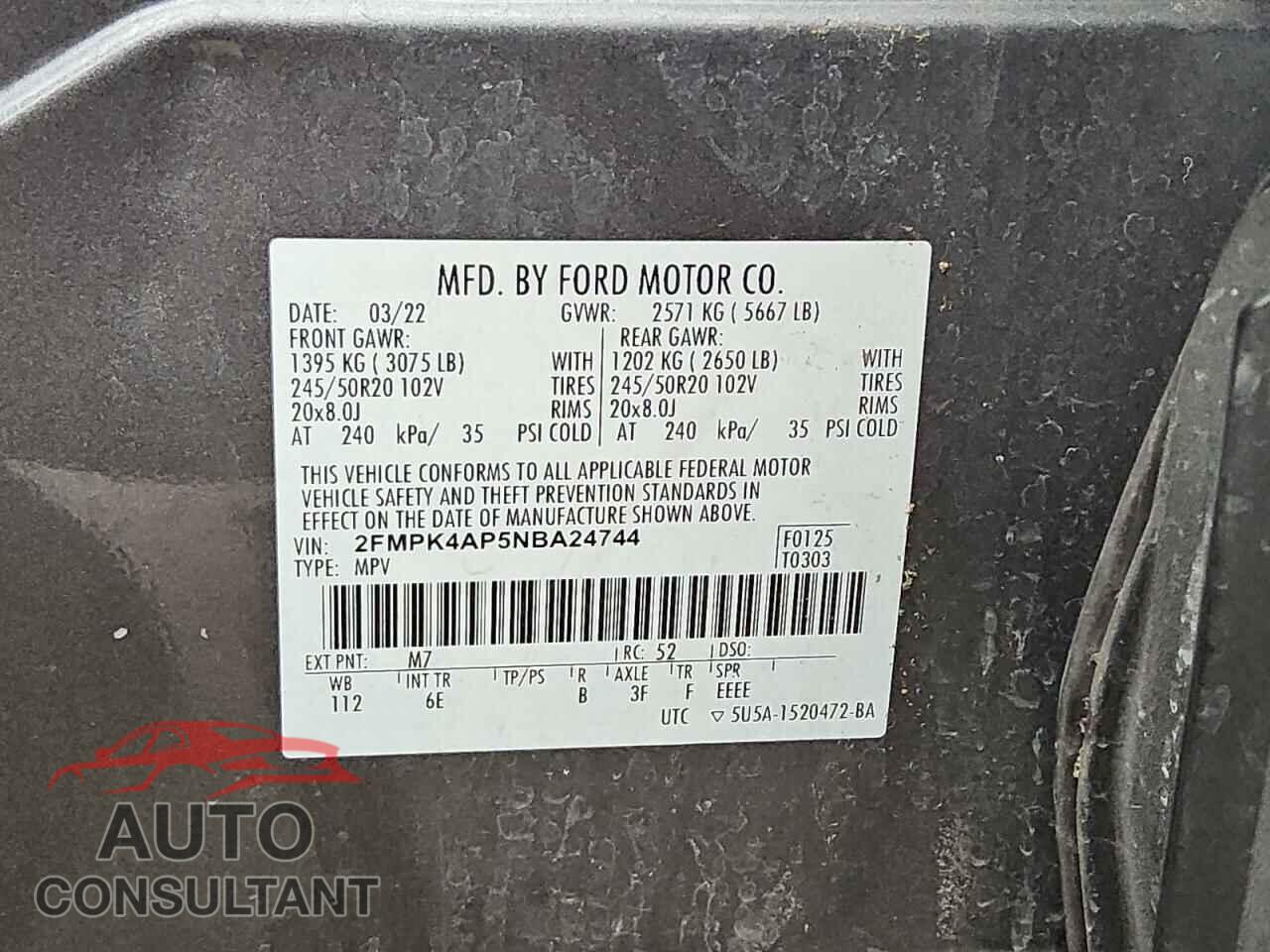 FORD EDGE 2022 - 2FMPK4AP5NBA24744