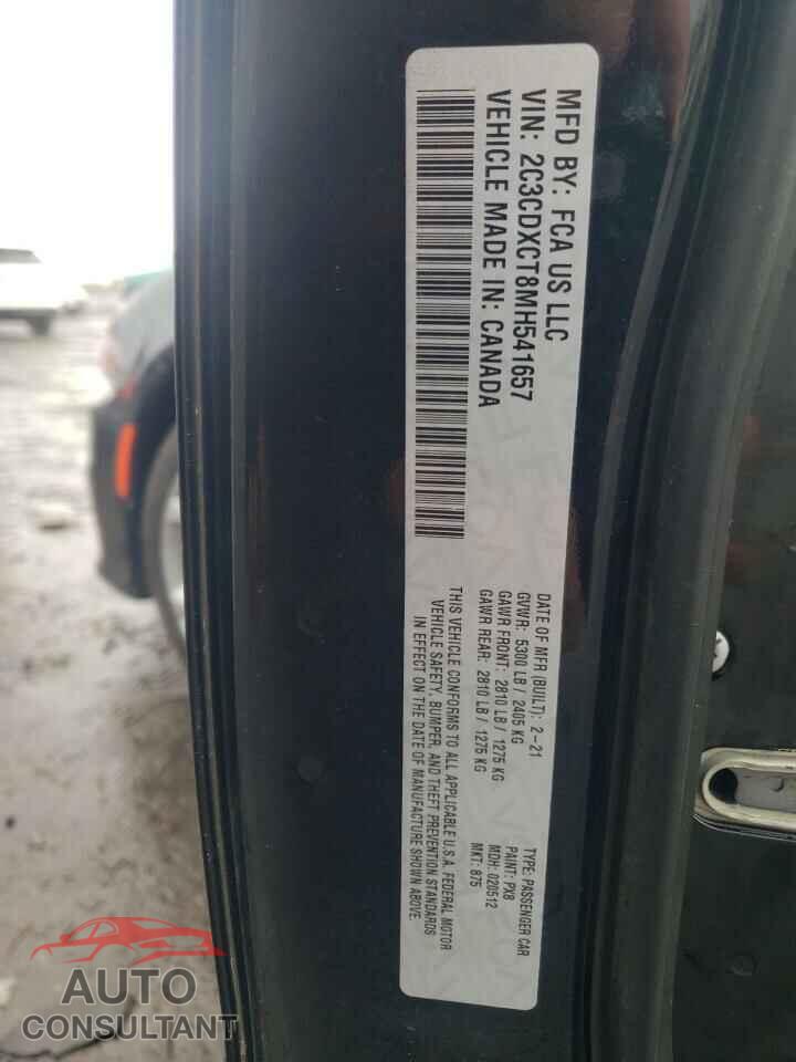 DODGE CHARGER 2021 - 2C3CDXCT8MH541657