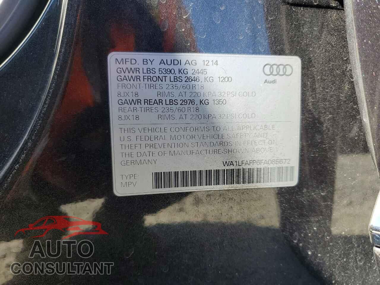 AUDI Q5 2015 - WA1LFAFP6FA085672