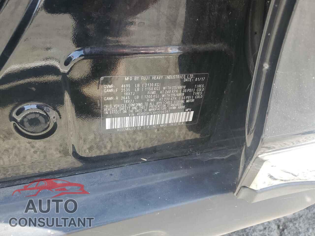 SUBARU OUTBACK 2017 - 4S4BSATC8H3336287