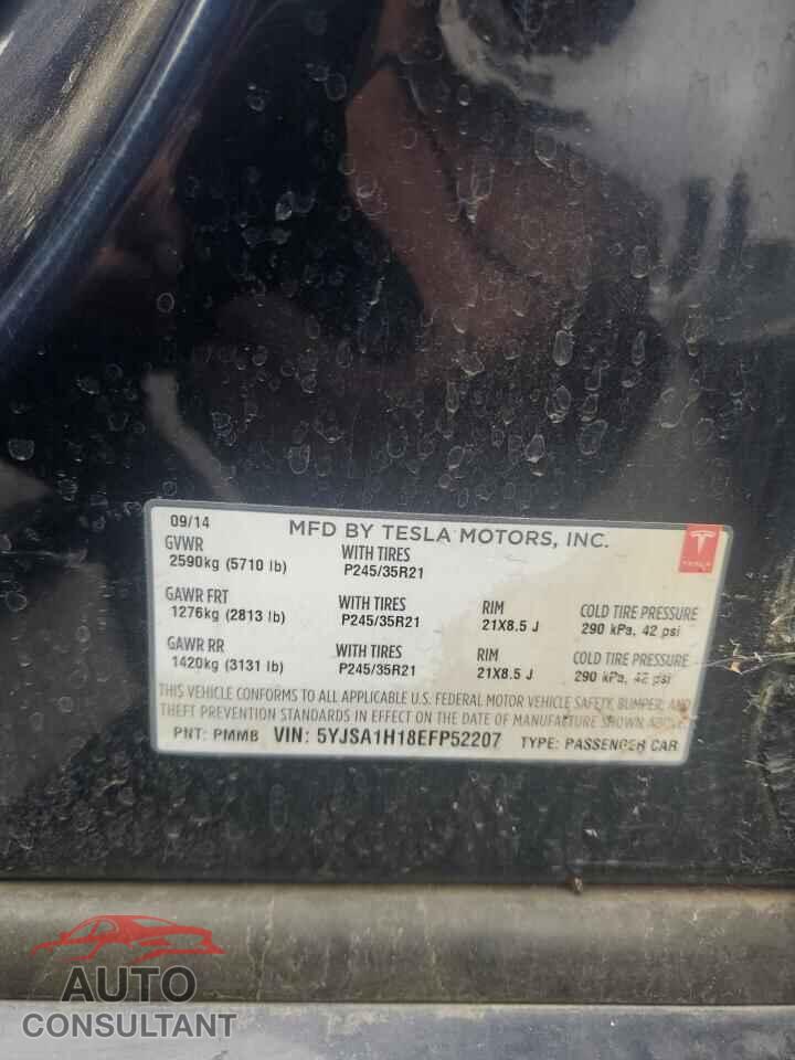 TESLA MODEL S 2014 - 5YJSA1H18EFP52207