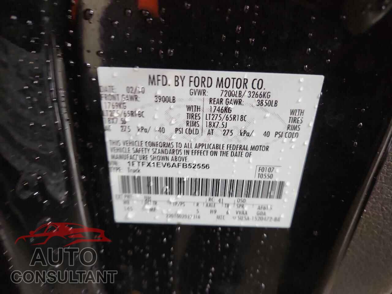 FORD F-150 2010 - 1FTFX1EV6AFB52556