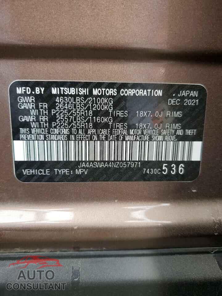 MITSUBISHI ECLIPSE 2022 - JA4ASWAA4NZ057971