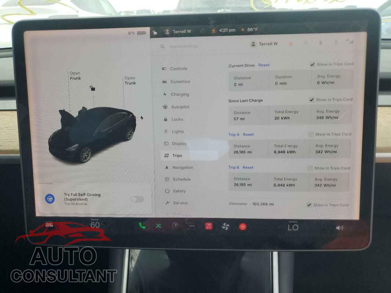 TESLA MODEL 3 2019 - 5YJ3E1EB4KF384304
