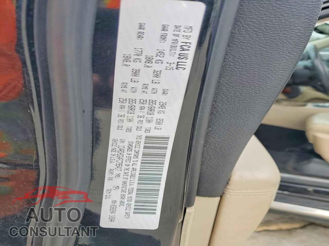 DODGE DURANGO 2015 - 1C4RDHDG4FC795417