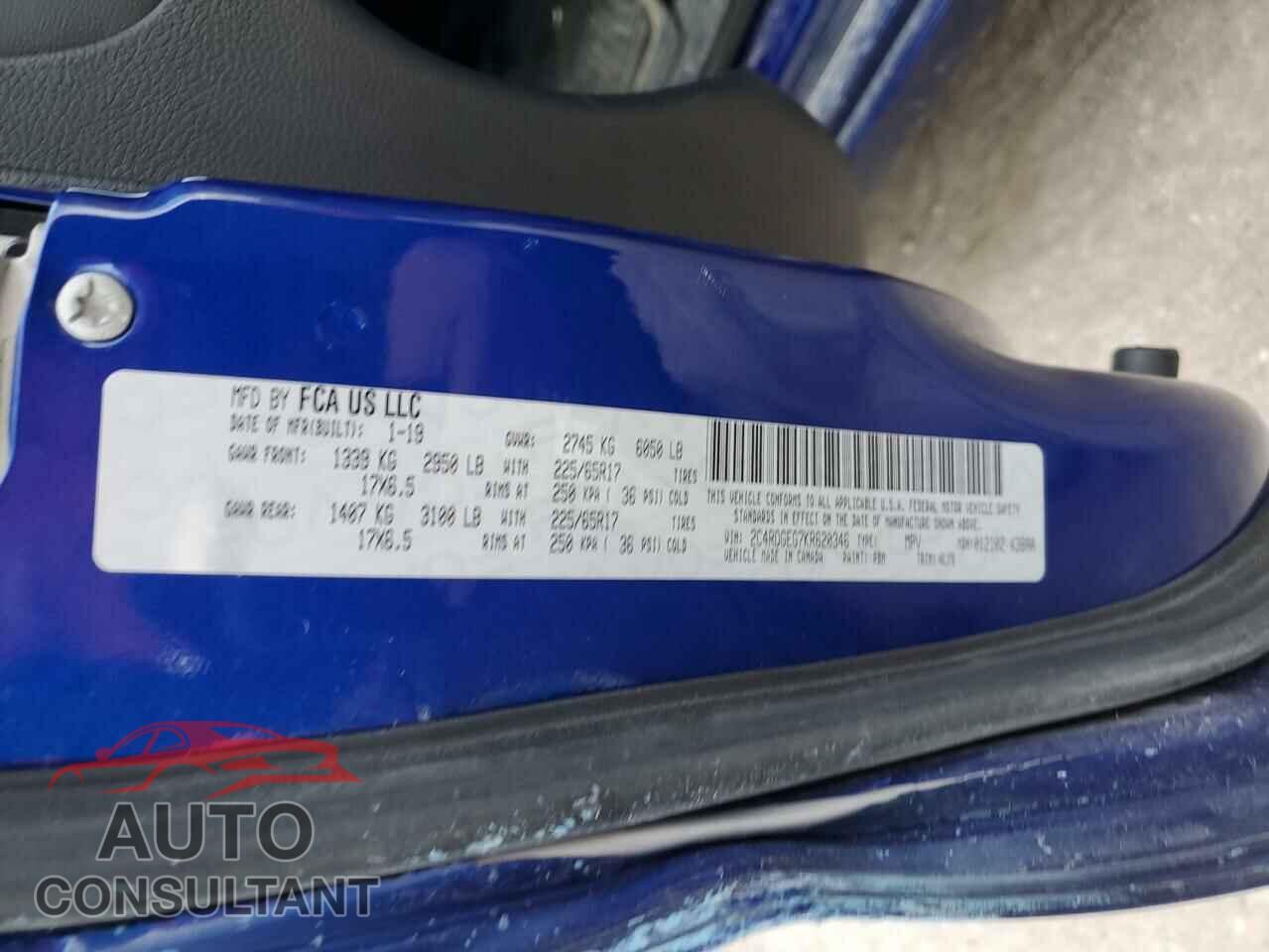 DODGE CARAVAN 2019 - 2C4RDGEG7KR620346