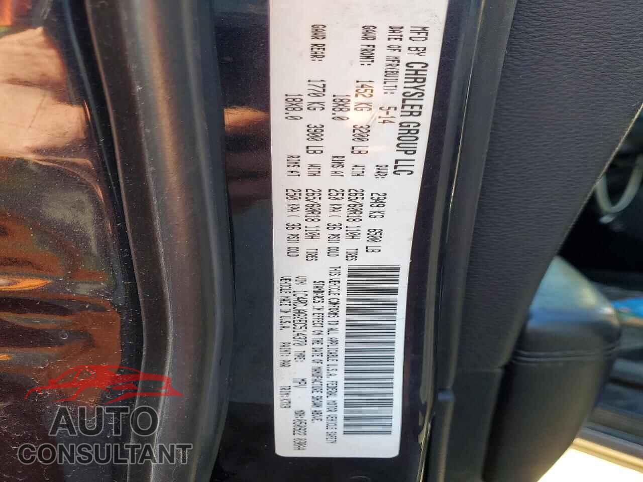 DODGE DURANGO 2014 - 1C4RDJAG0EC514370