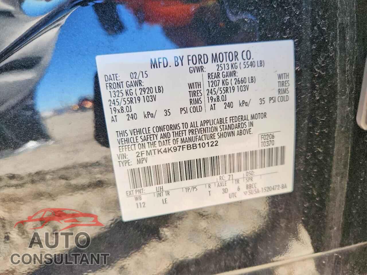 FORD EDGE 2015 - 2FMTK4K97FBB10122