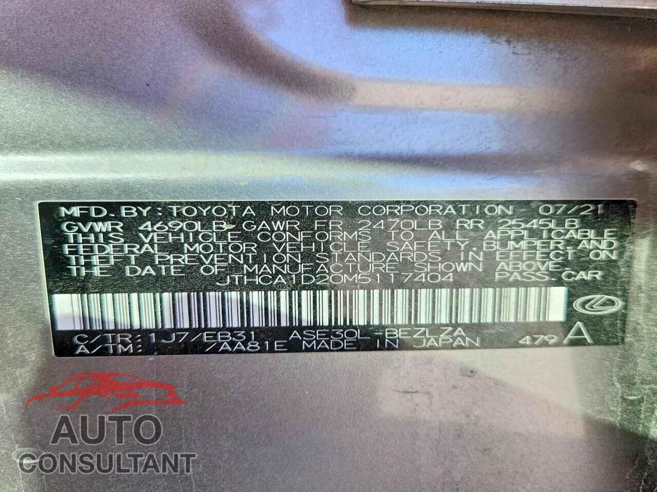LEXUS IS 300 2021 - JTHCA1D20M5117404