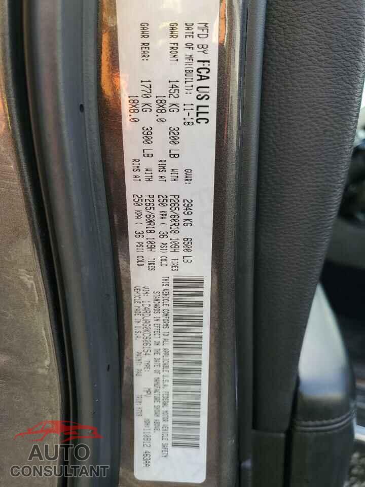 DODGE DURANGO 2019 - 1C4RDJAG0KC606154