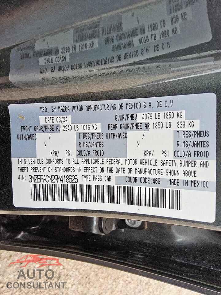 MAZDA 3 2024 - 3MZBPACM2RM418625