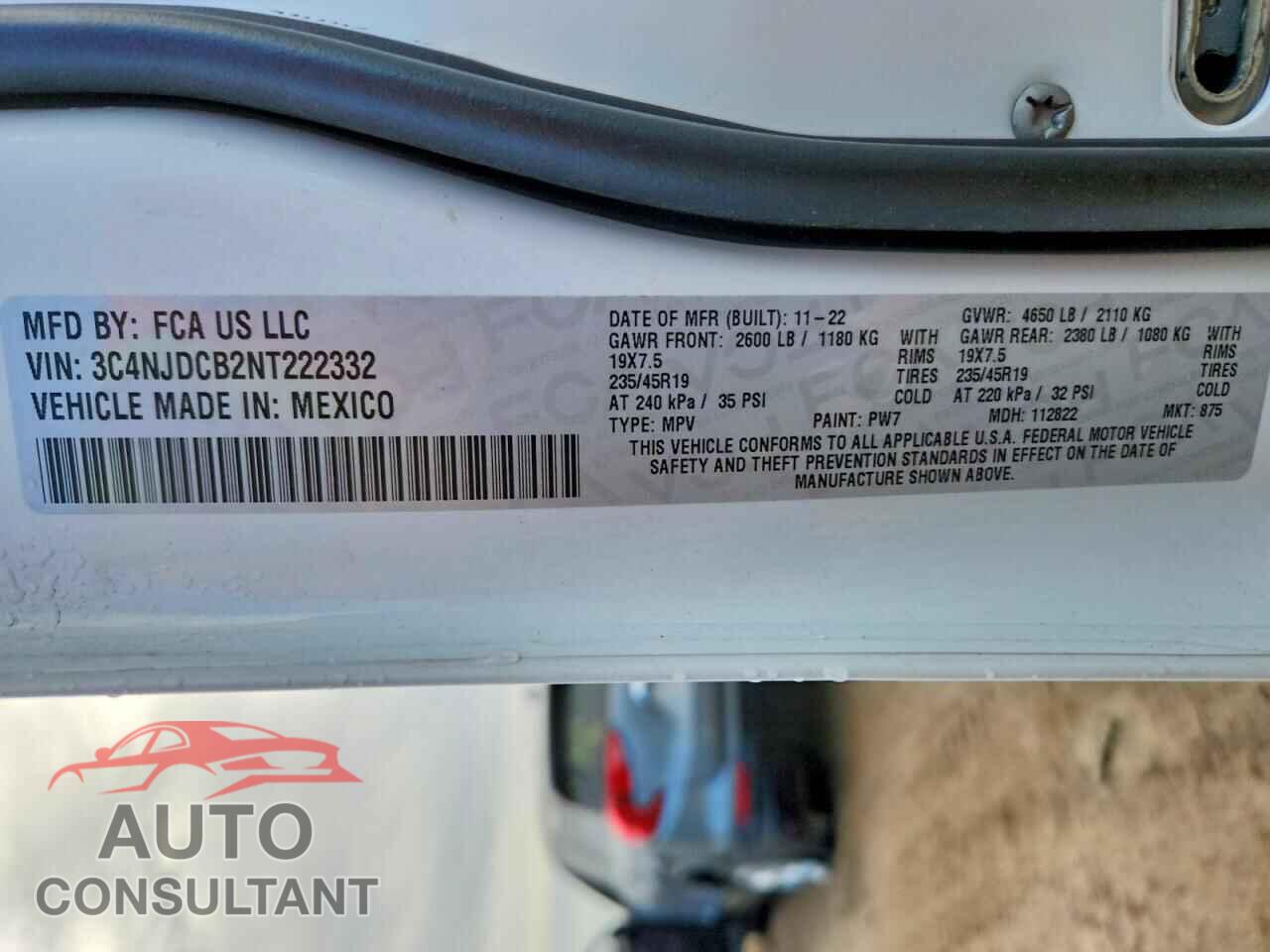 JEEP COMPASS 2022 - 3C4NJDCB2NT222332