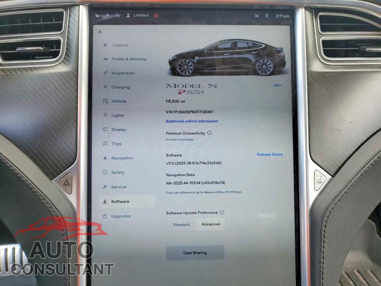 TESLA MODEL S 2013 - 5YJSA1DP8DFP28367