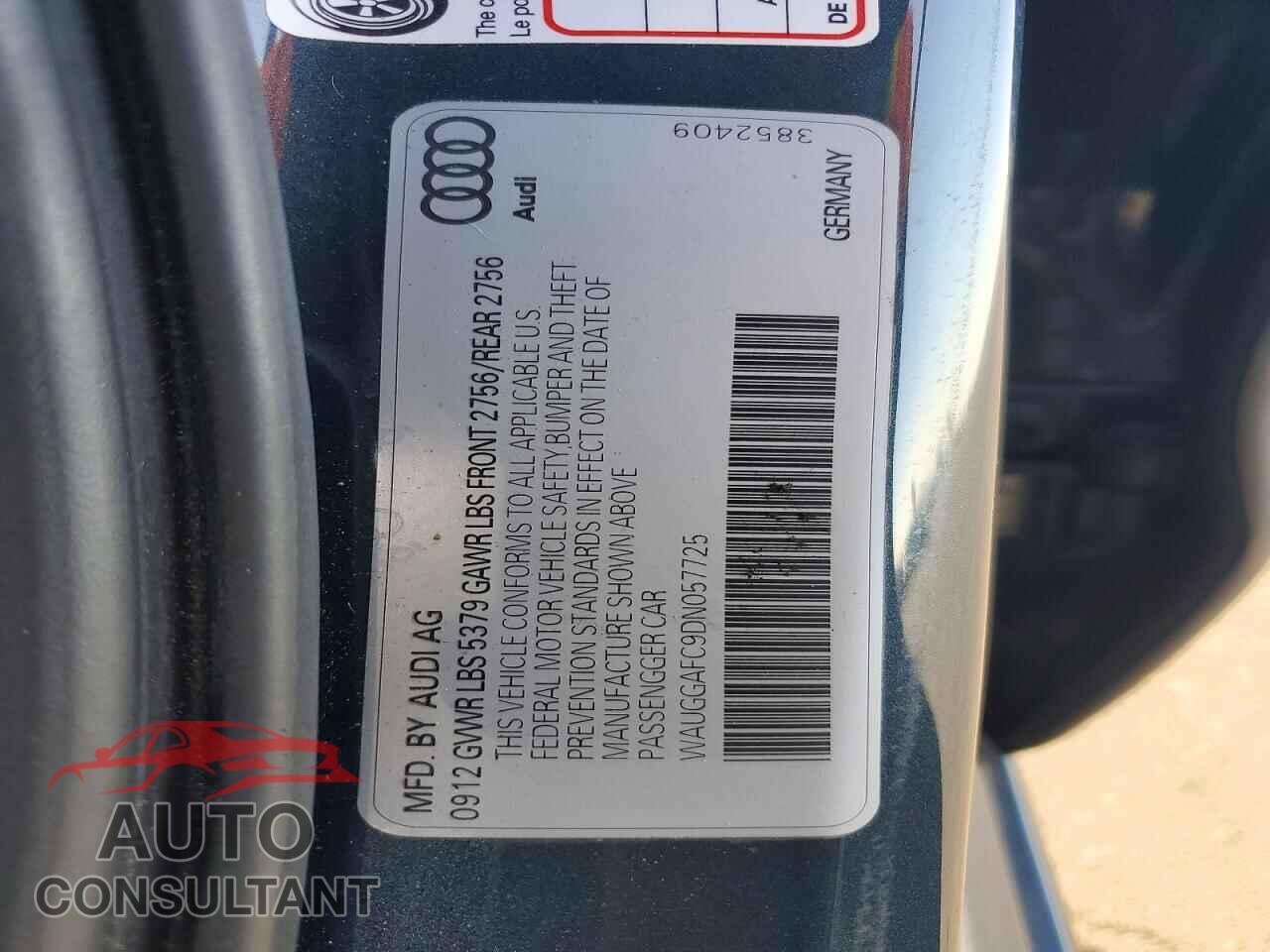 AUDI A6 2013 - WAUGGAFC9DN057725