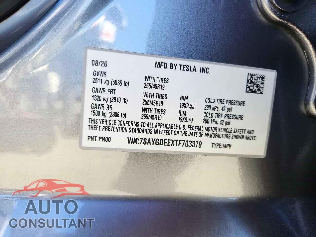 TESLA MODEL Y 2026 - 7SAYGDEEXTF703379