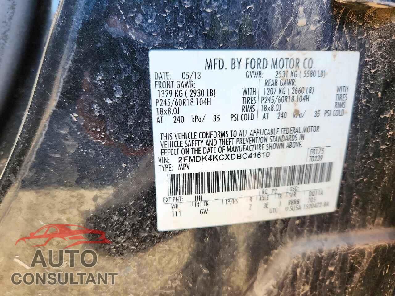 FORD EDGE 2013 - 2FMDK4KCXDBC41610