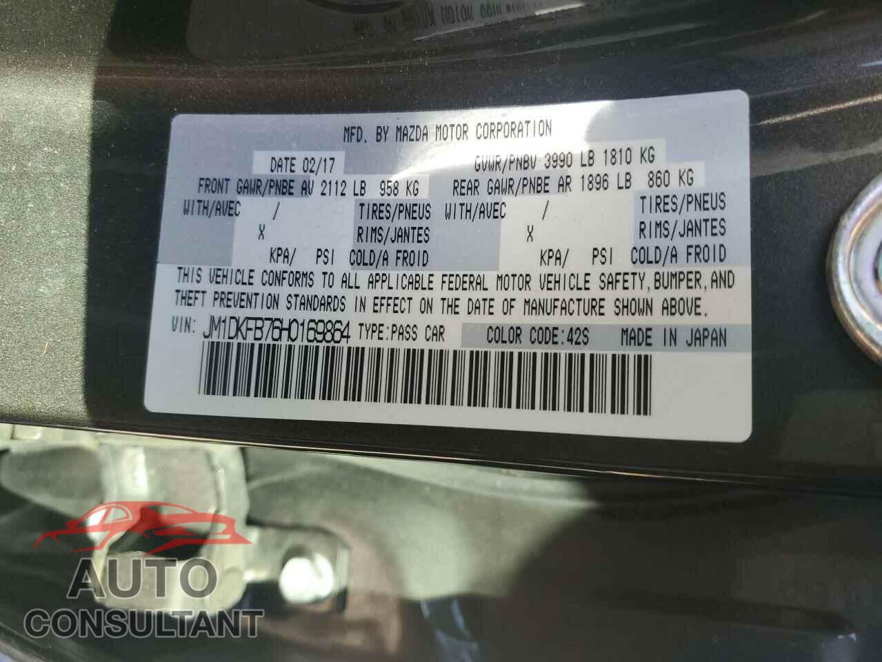 MAZDA CX-3 2017 - JM1DKFB76H0169864