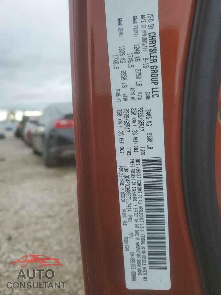 DODGE JOURNEY 2014 - 3C4PDCAB9ET117414