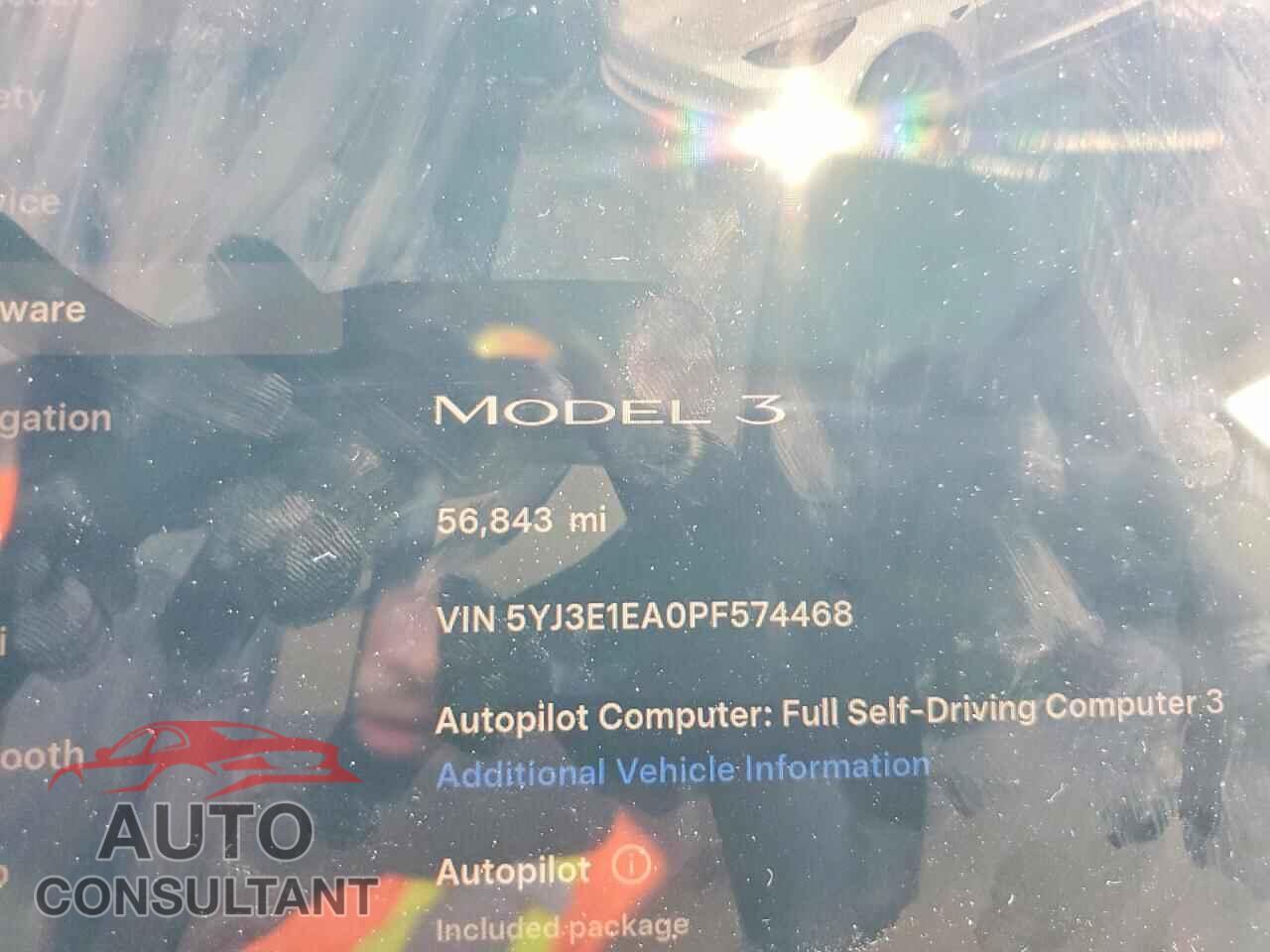 TESLA MODEL 3 2023 - 5YJ3E1EA0PF574468
