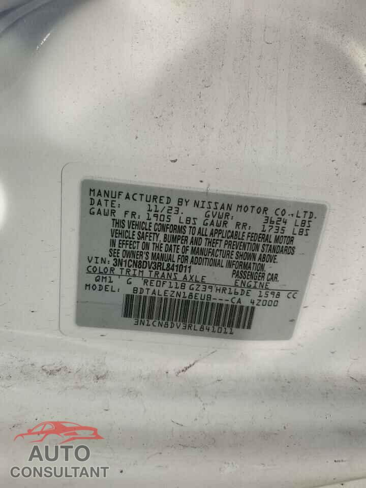NISSAN VERSA 2024 - 3N1CN8DV3RL841011