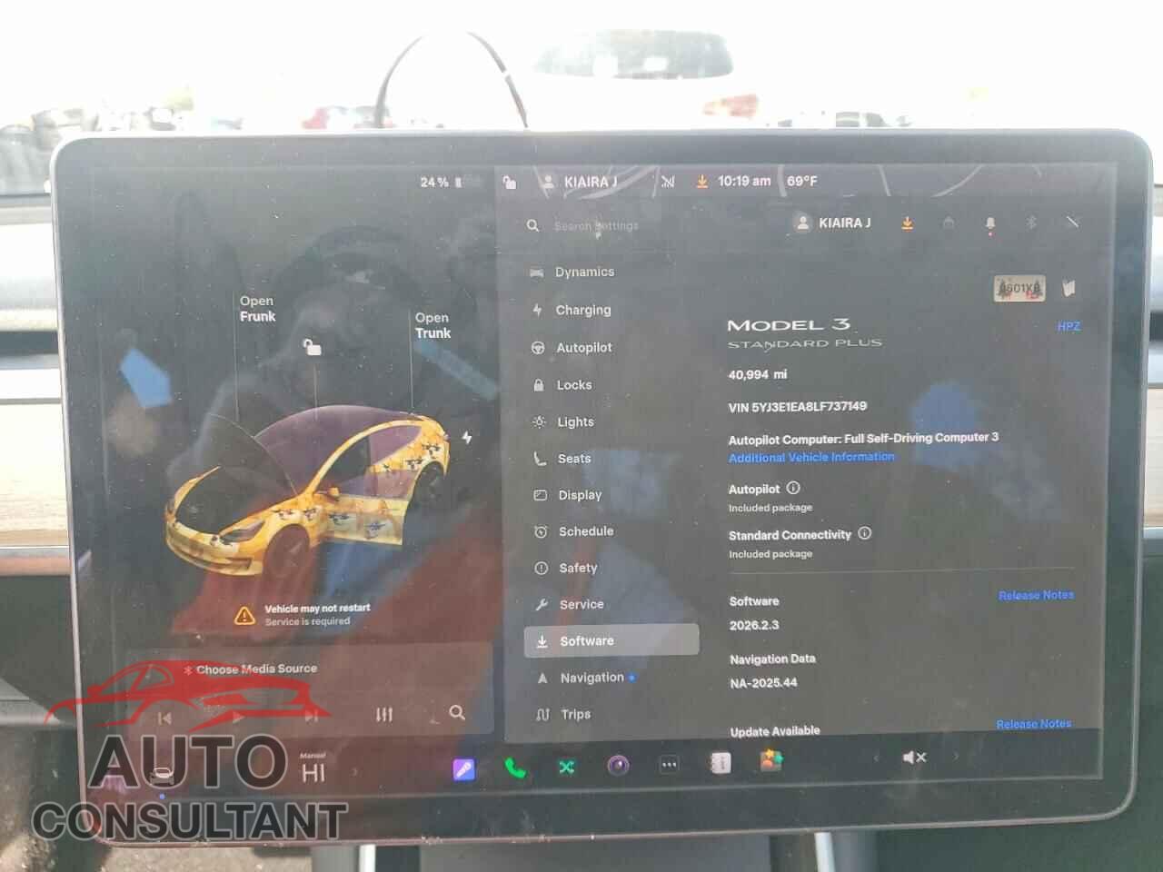 TESLA MODEL 3 2020 - 5YJ3E1EA8LF737149