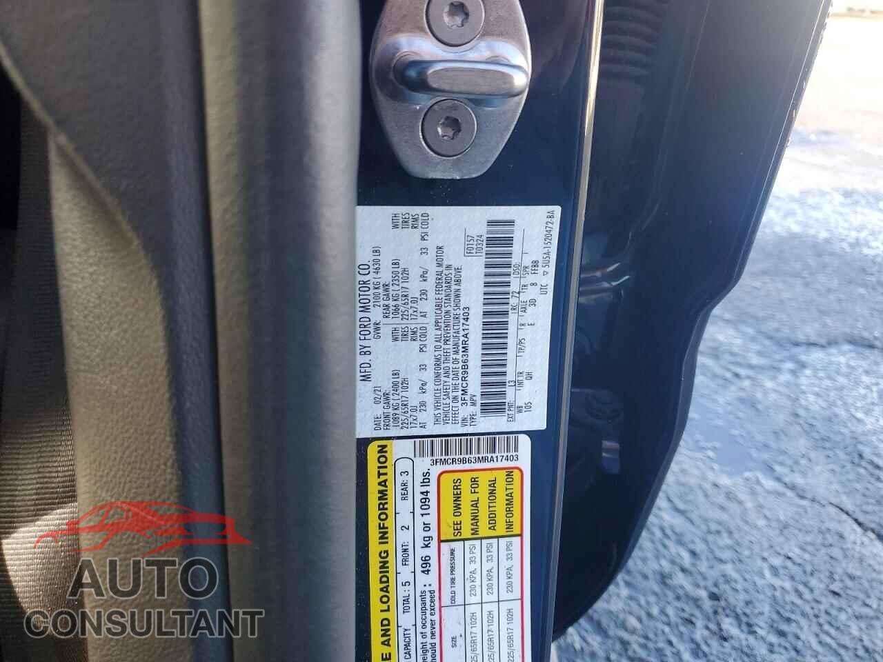 FORD BRONCO 2021 - 3FMCR9B63MRA17403