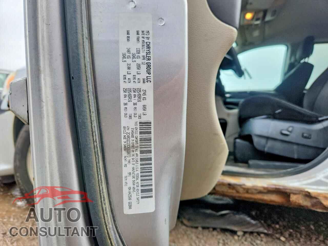 DODGE CARAVAN 2012 - 2C4RDGCG3CR333073