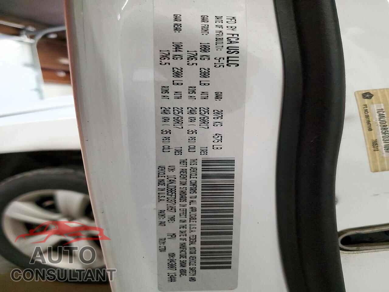 JEEP COMPASS 2015 - 1C4NJDBB5FD371097