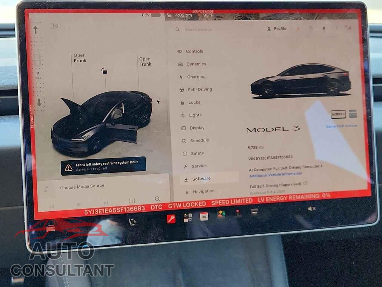 TESLA MODEL 3 2025 - 5YJ3E1EA5SF136683