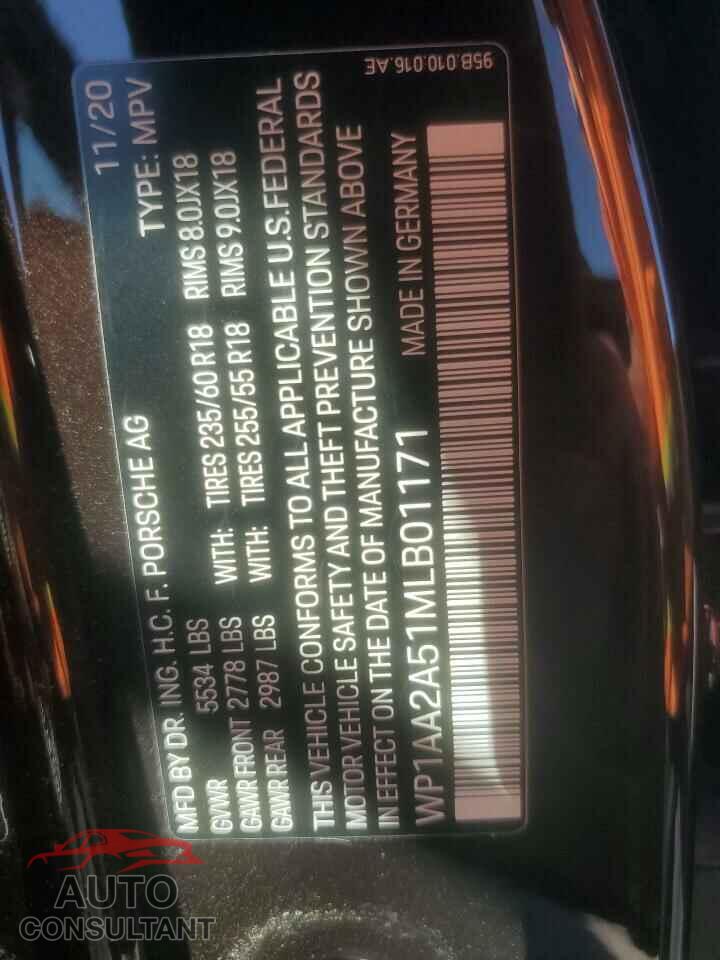 PORSCHE MACAN 2021 - WP1AA2A51MLB01171