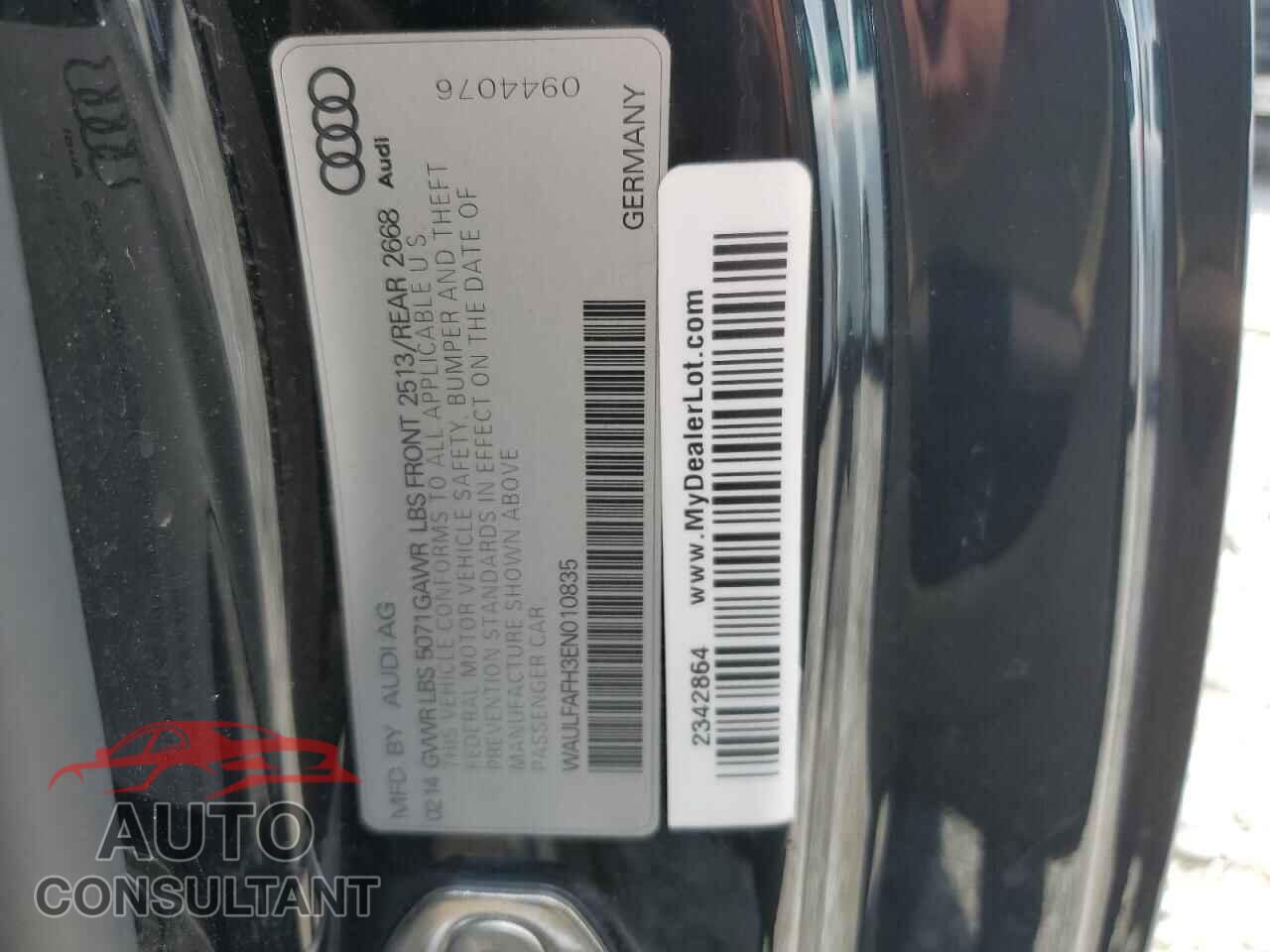 AUDI A5 2014 - WAULFAFH3EN010835
