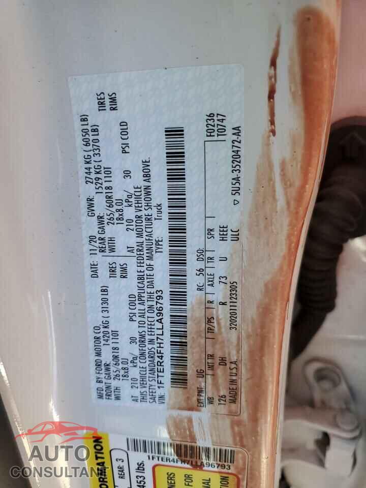 FORD RANGER 2020 - 1FTER4FH7LLA96793