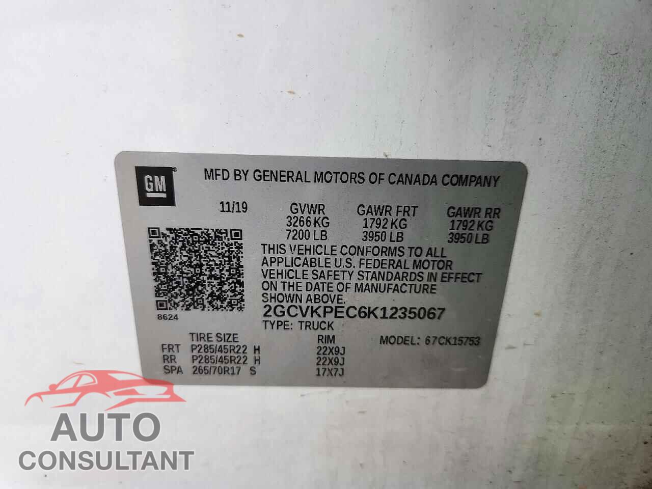 CHEVROLET SILVERADO 2019 - 2GCVKPEC6K1235067